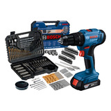 Furadeira Parafusadeira De Impacto 18v Bateria Bosch Gsb 183li Jogo De Brocas Bits Profissional 103 Peças