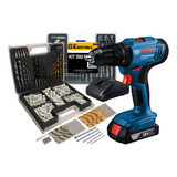 Furadeira Parafusadeira De Impacto 18v Bateria Bosch Gsb 183li Jogo De Brocas Buchas 300 Peças Tmm300 The Black Tools