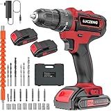 Furadeira Parafusadeira De Impacto Profissional Com Luz De LED Portátil 21v 3 8 10mm Furadeira Sem Fio Com 2 Baterias 28 Peças Kit Brocas