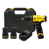 Furadeira Parafusadeira Impacto 3 8 12v Sch10d2k Stanley Biv Cor Amarelo 110v 220v