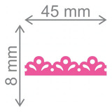 Furador Borda Continua Gigante Vitoriana Para Scrapbook Cor Rosa Forma Da Perfuração Flor