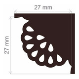 Furador Cantoneira Alavanca Gig Coordenado Renda Especial Cor Preto E Branco Forma Da Perfuração Borda