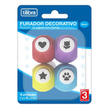 Furador Decorativos 9mm 4un Tilibra Cor