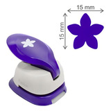 Furador Regular Scrapbook Eva Flor 5 Pontas Toke Crie 1 5cm Cor Roxo Forma Da Perfuração Hibiscus