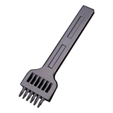 Furo Redondo De Couro De Ponta Durável 1 6 Mm 6 Pinos Preto