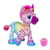 FurReal Zenya My Rainbow Zebra Brinquedo Zebra Animais De Estimação Eletrônicos De 35 Cm Mais De 80 Sons E Reações 20 Acessórios De Estilo Brinquedos Interativos Para Meninas E Meninos De 4 Anos