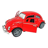 Fusca Miniatura Colecionavel Vermelho Fusquinha Escala 1 32