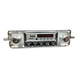 Fusca Rádio Retrô Digital Novo Fm Bluetooth Usb P2