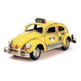 Fusca Taxi Miniatura De Ferro Vintage