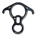 Fusion Climb Terminal De Alumínio 8 Preto Descendente Dispositivo De Amarração De Orelha Grande Dobrada E Engrenagem De Rapel Perfeito Para Escalada Tirolesa E Resgate FP 8145 BLK 