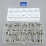 Fusíveis De Vidro 6x30 250v Kit Com 50 Pçs Variados