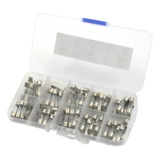 Fusível De Vidro 5x20mm 250v Estojo 100pçs De 0 5a 30a