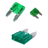 Fusível Mini Automotivo Engate Tipo Lamina 30a Verde 50pçs