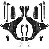 FUTAINEW Kits De Suspensão Dianteira 12 Peças Para Hyundai Tucson 2005-2009- Kia Sportage 2005-2010- 2 Braços Controle Inferiores- Juntas Esféricas- Barras Estabilizadoras- 4 Direção Externas E Inte