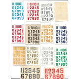 Futebol De Botão 05x Decalques De Numeros Coloridos