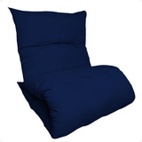 Futon Colchonete Dobrável Decorativo Colchão Solteiro Macio Cor Azul marinho