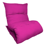 Futon Colchonete Dobrável Decorativo Colchão Solteiro Macio Cor Pink