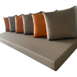 Futon Liso Sob Medida Acquablock Capa Removivel