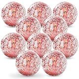 FUTUREPLUSX 10 Bolas De Praia Com Glitter Bolas De Piscina Infláveis De 25 4 Cm Bolas De Confete Rosa Para Crianças Praia Piscina Festa De Verão