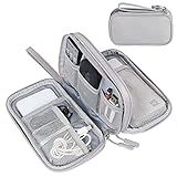 FYY Organizador Eletrônico Bolsa Organizadora De Cabo De Viagem Bolsa Acessórios Eletrônicos Estojo Portátil Impermeável Camadas Duplas Bolsa De Armazenamento Tudo Em Um Para Cabo Cabo Carregador Telefone Fone De Ouvido Cinza