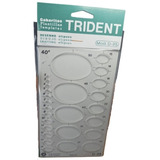 Gabarito De Elipses Milimetros Mod D 25 Em Acrílico Trident