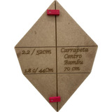 Gabarito De Madeira Para Confecção De Pipa Carrapeta 70 Cm
