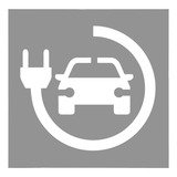 Gabarito Molde Pintura Estacionamento Carro Elétrico 120x120