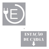 Gabarito Molde Pintura Vaga Carro Eletrico Estação De Carg