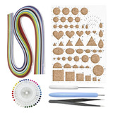 Gabarito Régua Molde Esteca Agulhão Quilling 600 Tiras Papel