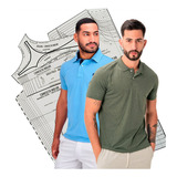 Gabaritos Moldes Camisa Polo tam Pp Até Gg Impressos