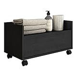 Gabinete Armário Banheiro 80 Cm C Rodízios Multimóveis Preto