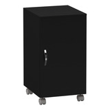 Gabinete Armárnho 1 Porta Organizador Rodinhas Preto