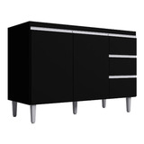 Gabinete Balcão Armario P pia Andreia 120cm 2portas Gavetas