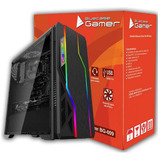 Gabinete Blue Case Bg 009 Preto Com Led Rgb Frontal