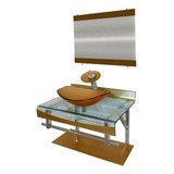 Gabinete De Vidro Cuba Oval 40cm Cores