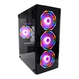 Gabinete Gamer 4 Fans Led Rgb