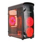 Gabinete Gamer 4 Fans Leds Lateral Acrílico Cor Vermelho