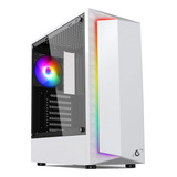 Gabinete Gamer Aerocool Cylon Branco Rgb Lateral Acrílico