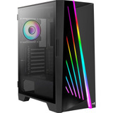 Gabinete Gamer Aerocool Mirage V1 Argb 1 Fan Atx Preto