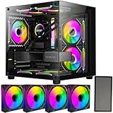 Gabinete Gamer Aquário Em Vidro Com 4 Ventoinhas RGB