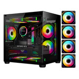 Gabinete Gamer Aquarius Cube Com 4 Fans Rgb Gerenciáveis