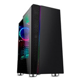 Gabinete Gamer Atx Mid Tower Frente Led Rgb Lateral Vidro Nf