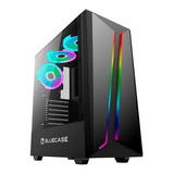 Gabinete Gamer Bluecase Bg 038 Fita Led Rgb Atx Vidro Temper