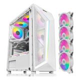 Gabinete Gamer Branco Com 4 Fans Inclusas Hayom Gb1733