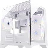 Gabinete Gamer Clarity Branco Lateral Vidro Fortrek