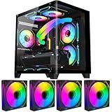 Gabinete Gamer Com Frente Em Vidro Curvo Com 4 Ventoinhas RGB Iclusas