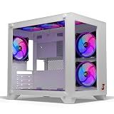 Gabinete Gamer DT3 Hyper White  Tipo Aquário Em Vidro Temperado  M ATX Mini ITX 