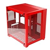 GABINETE GAMER FORCEFIELD RED MAGMA FRONTAL E LATERAL EM VIDRO GFFRMP PCYES