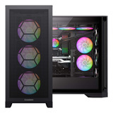 Gabinete Gamer Full Tower Atx Vidro Leader Preto