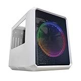Gabinete Gamer K Mex CG 04RC Microcraft III Branco Cubo Frontal 1 Fan 200mm Led Multicolors USB 3 0 2 0 S Fonte